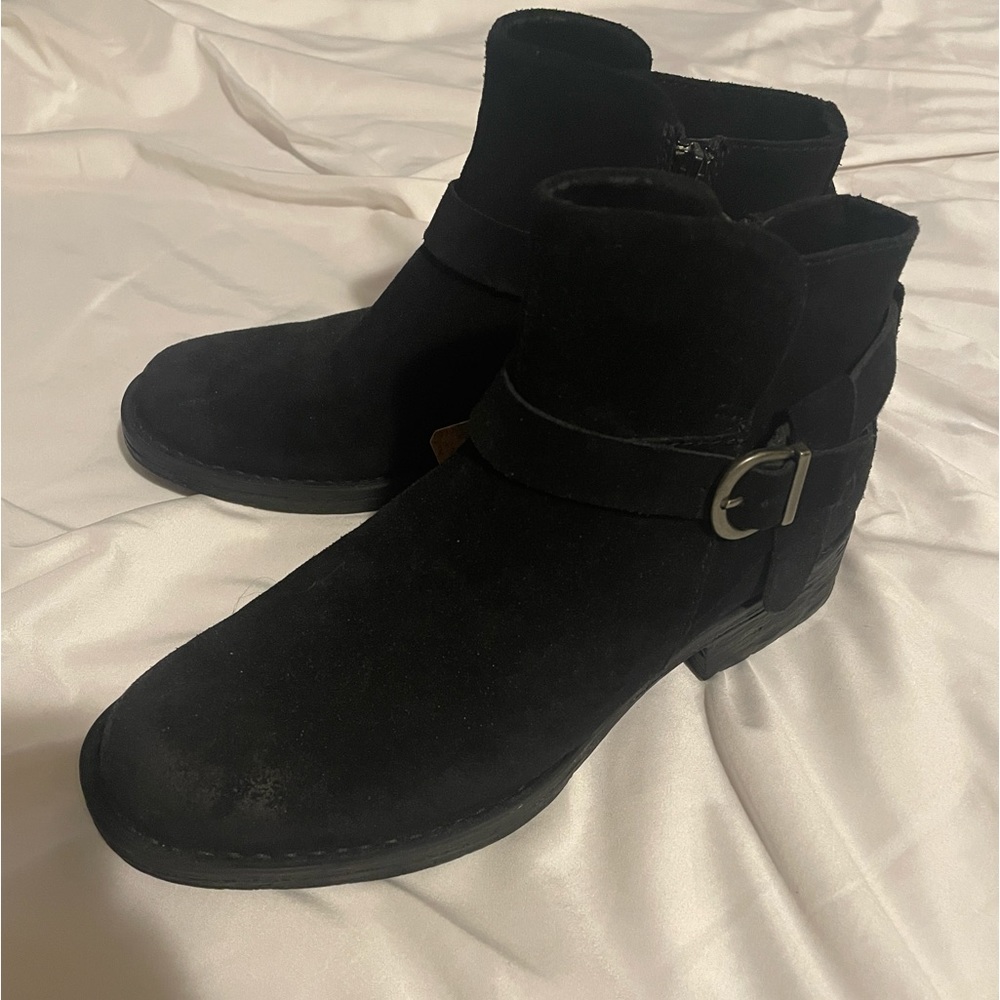Born Black Suede Boots Size 7.5